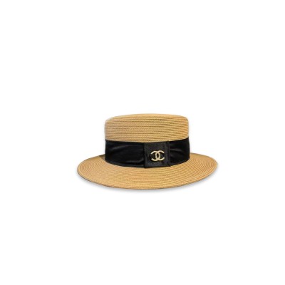 CHANEL STRAW FLAT CAP 715022